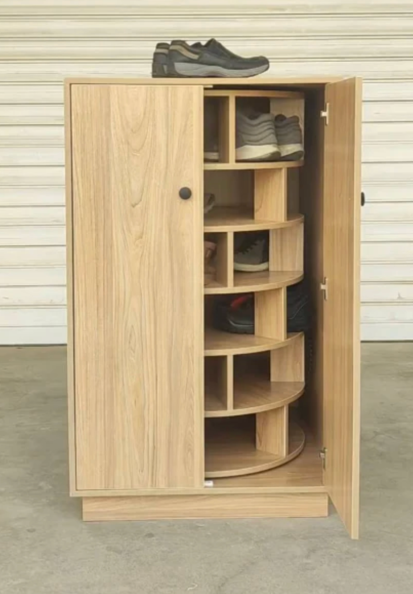 ORYVIA Luxe Revolving Shoe Cabinet – Smart 360° Storage